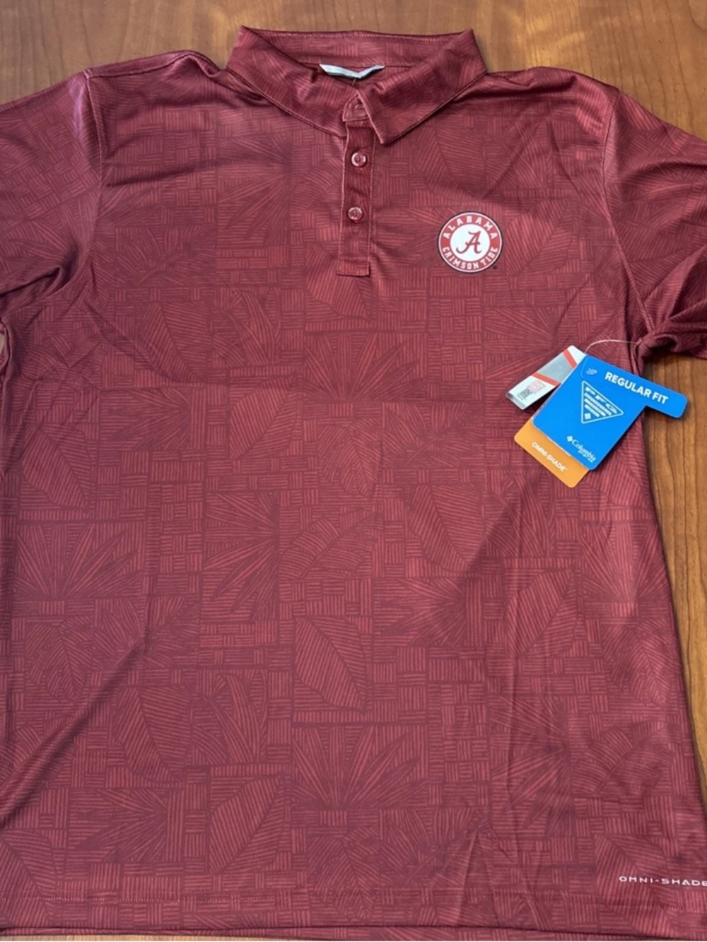 Columbia Alabama Crimson Tide Super Terminal Tackle Polo Shirt Red Men’s Medium